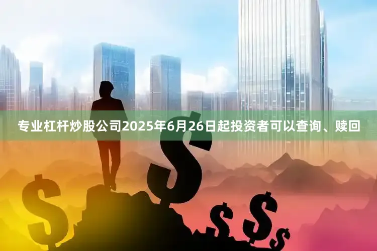 专业杠杆炒股公司2025年6月26日起投资者可以查询、赎回