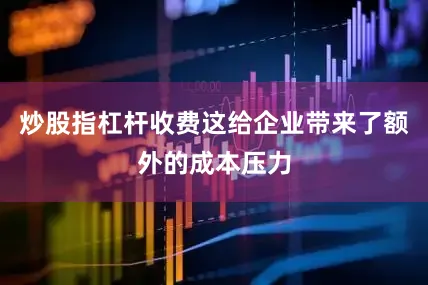 炒股指杠杆收费这给企业带来了额外的成本压力
